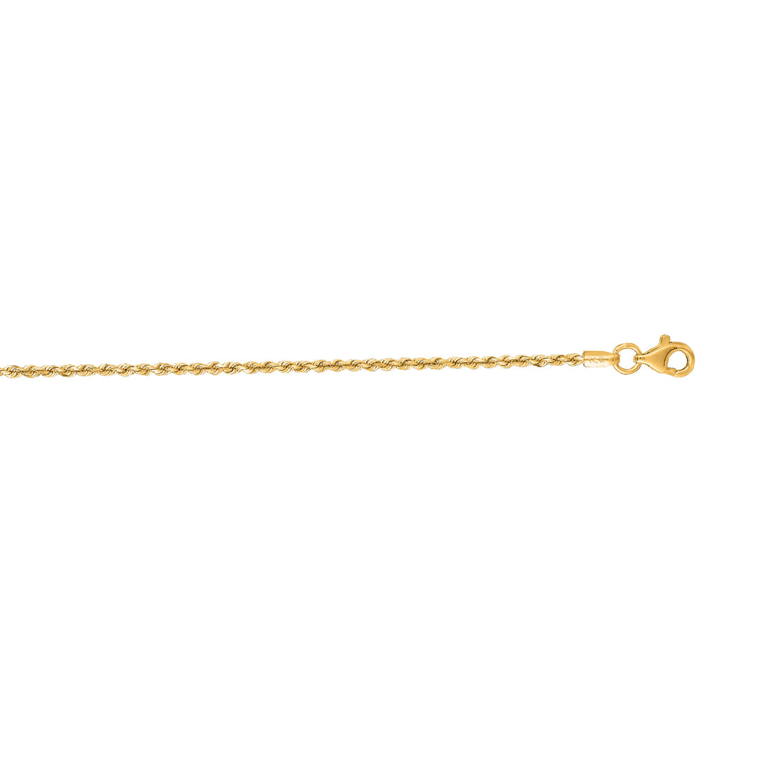 14K Gold 16"" 1.6mm Royal Rope Chain