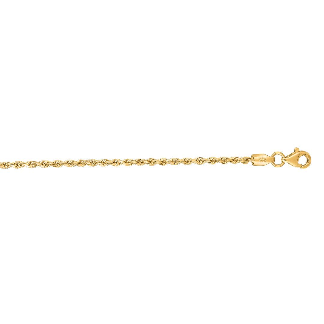 14K Gold 30"" 1.8mm Royal Rope Chain