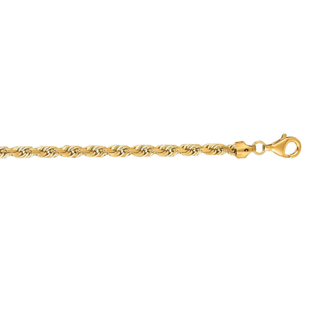 14K Gold 26"" 7mm Solid Royal Rope Chain