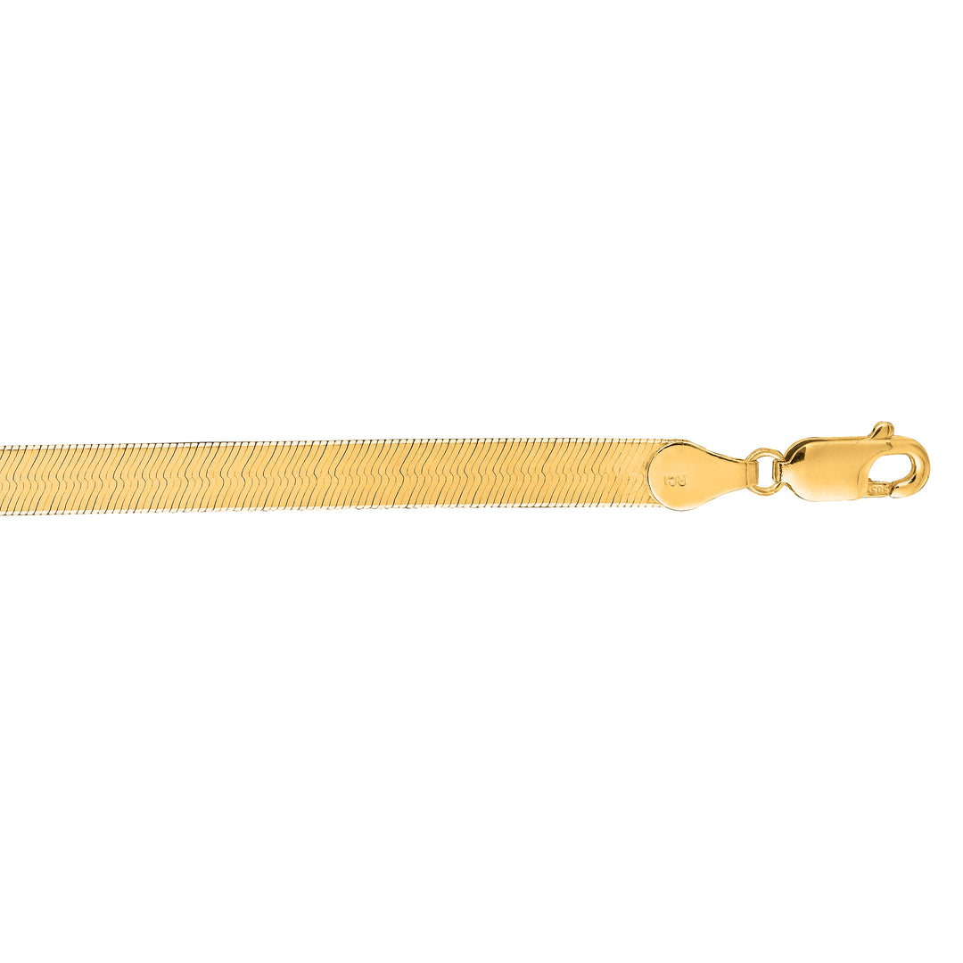 14K Gold 18"" 5mm Imperial Herringbone Chain