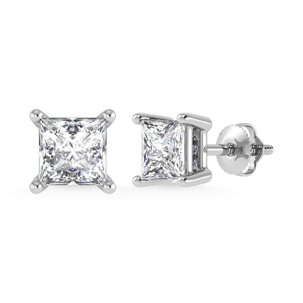 14K White Gold 1/3 Ct.Tw. Premium Diamond Stud Earrings