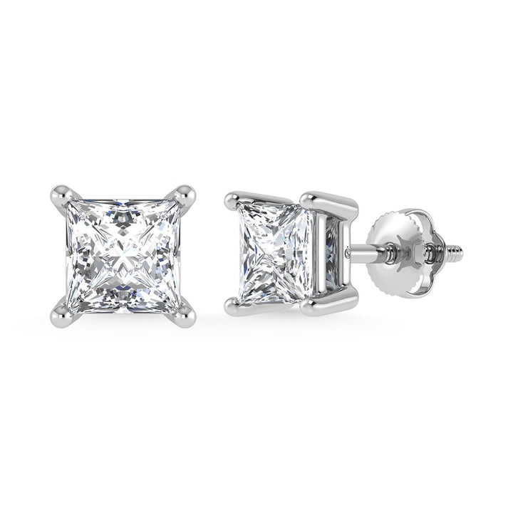 14K White Gold 3/8 Ct.Tw. Premium Diamond Stud Earrings