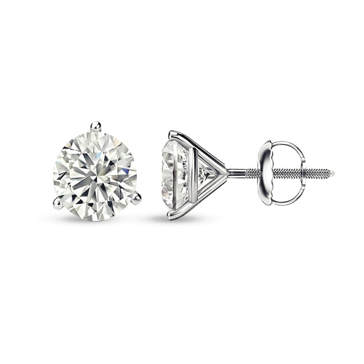 14K White Gold 1/2 Ct.Tw. Premium Diamond Stud Earrings