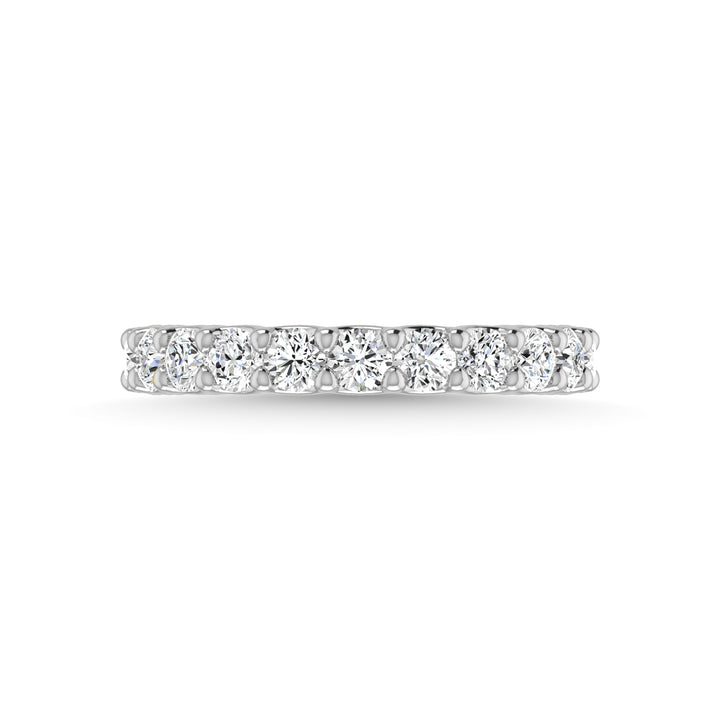 14K White Gold Lab Grown Diamond 1 5/8 Ct.Tw. Round Shape Three Forth Way wedding Band (size 6.5)