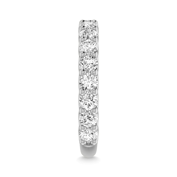 14K White Gold Lab Grown Diamond 2 1/4 Ct.Tw. Round Shape Three Fourth Way Wedding Band