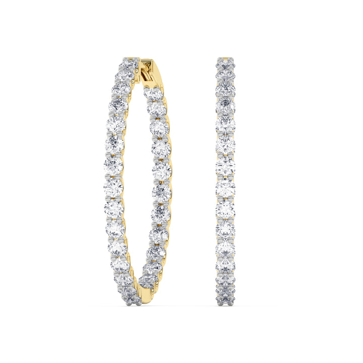 Eterna Inside-Out Lab Diamond Hoop Earrings