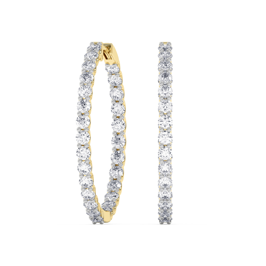 Eterna Inside-Out Lab Diamond Hoop Earrings