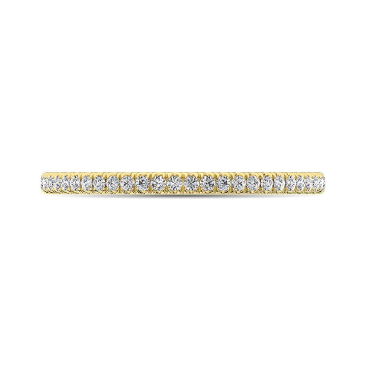 14K Yellow Gold 1/6 Ct.Tw. Diamond Stackable Band