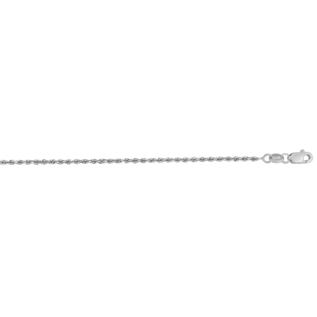 14K Gold 22"" 1.4mm Diamond Cut Royal Rope Chain