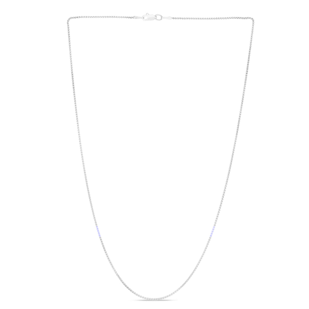 14K Gold 1.2mm Round Wheat Chain