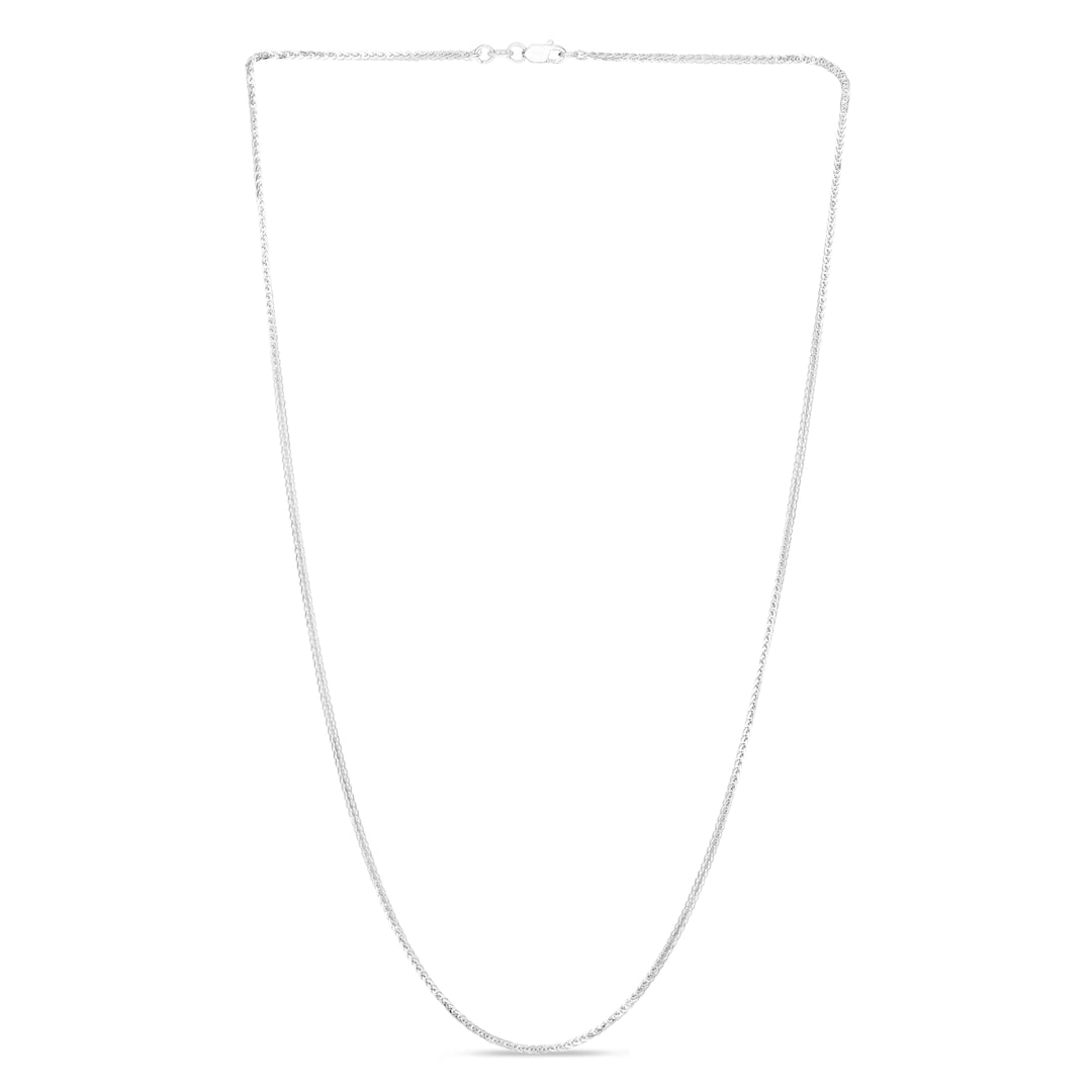 14K Gold 1.8 mm Square Wheat Chain